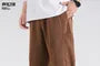 Drawstring Waist Plain Loose Fit Cargo Pants