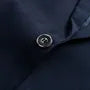Set: Lapel Collar Plain Single Breasted Blazer + Button Vest + Mid Rise Dress Pants