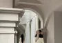 Flared-Sleeve V-Neck Lace Maxi Mermaid Dress