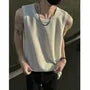 Crewneck Plain Knit Tank Top