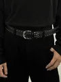 Studded Faux Leather Belt