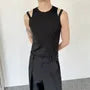 Crew Neck Plain Strappy Tank Top