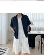 Drawstring-Waist Wide-Leg Cotton Jorts