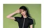 Short-Sleeve Striped Swimsuit