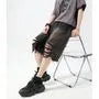 Mid Rise Washed Distressed Denim Shorts