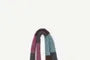 Color Block Knit Narrow Scarf