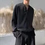 Long-Sleeve Plain Button-Up Shirt