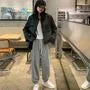 Drawstring Waist Plain Harem Sweatpants