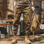 High Waist Plain Cargo Sweatpants