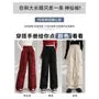 Drawstring Waist Plain Baggy Cargo Pants