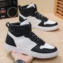 Two Tone Platform Lace-Up Sneakers