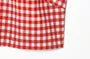 Mock Neck Gingham Slit Crop Tank Top / Mid Rise Ruched  Straight Leg Capri Pants