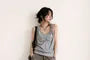 Mock Two-Piece Striped Layered Camisole Top