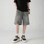 Mid Rise Washed Denim Shorts
