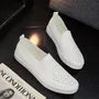 Couple Matching Perforated Faux Leather Slip-Ons (Various Designs)