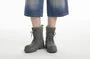 Unisex Washed Denim Jorts with Rhinestone
