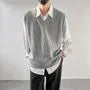 V-Neck Plain Knit Sweater Vest
