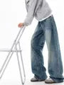Low Rise Washed Wide Leg Jeans