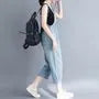 Spaghetti Strap Denim Crop Jumpsuit