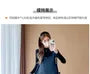 Maternity Striped Button Midi A-Line Jumper Dress / Long Sleeve Mock Neck Plain Ribbed Knit Top