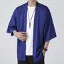 Short-Sleeve Plain Open Front Jacket