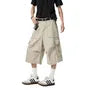Mid Rise Plain Cargo Shorts