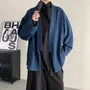 Plain Denim Lace-Up Kimono Jacket