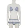 Halter Gingham Ruffle Bikini Set