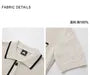 Contrasted Short-Sleeve Summer-Knit Polo Cardigan