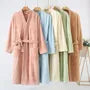Couple Matching V-Neck Plain Fleece Tie Front Robe (Various Designs)