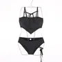 Plain Asymmetrical Bikini Set