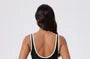 Notch Neck Contrast Trim Swimsuit