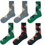 Set of 6: Argyle Crew Socks