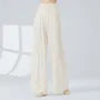 Elastic Waist Plain Dance Wide Leg Pants