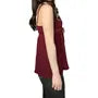 Spaghetti Strap Ruffle Trim Velvet Front Cami Top