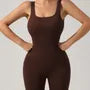 Sleeveless Plain Yoga Jumpsuit