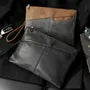 Two Tone Faux Leather Clutch