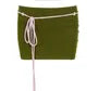Scoop Neck Contrast-Trim Slim-FIt Camisole Top / Low Waist Tie-Waist Mini Pencil Skirt