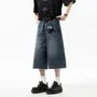 Mid Rise Washed Wide Leg Jorts