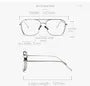 Double Bridge Square Metal Frame Eyeglasses