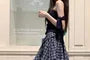 High Waist Plaid Asymmetrical Mini A-Line Skirt