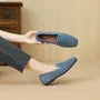 Square Toe Knit Flats