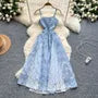 Spaghetti Strap Lace Maxi A-Line Dress