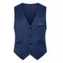 V-Neck Plain Single-Breasted Vest