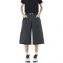 Mid Rise Plain Wide Leg Shorts