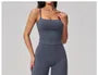 Set: Plain Yoga Camisole Top + Mid Rise Wide Leg Yoga Pants