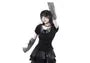 Short-Sleeve Dotted Panel Top / Plaid Mini Tiered Skirt / Arm Sleeves / Short-Sleeve Mini A-Line Dress