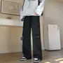 Mid Rise Plain Wide Leg Cargo Pants