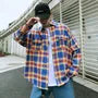 Long-Sleeve Plaid Pocket Detail Shirt