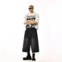 High Waist Washed Wide Leg Capri Jeans